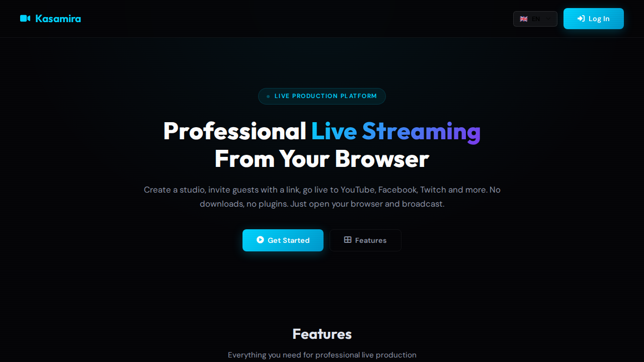Kasamira - Browser-Based Live Production Studio
